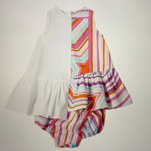 Pucci baby girls colorful dress with diaper cover